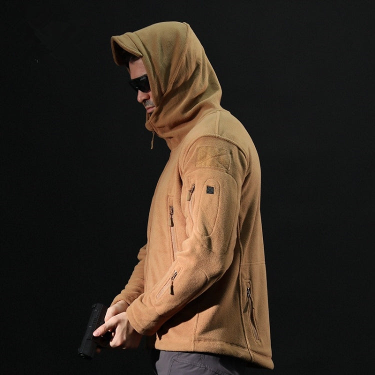 Cappotto con cappuccio traspirante tattico termico uniforme militare da uomo in pile caldo, 4XL