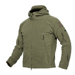 Cappotto con cappuccio traspirante tattico termico uniforme militare da uomo in pile caldo, 4XL