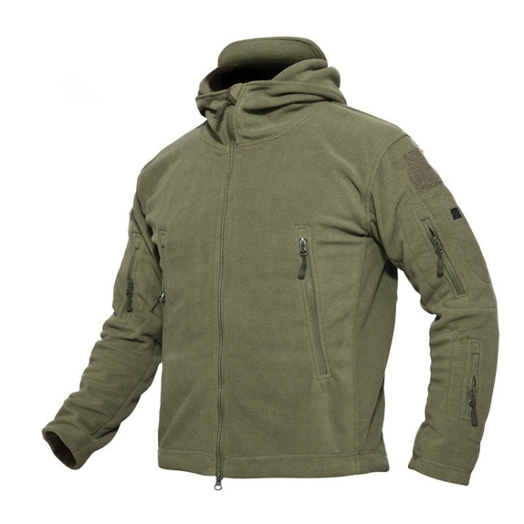 Cappotto con cappuccio traspirante tattico termico uniforme militare da uomo in pile caldo, 4XL
