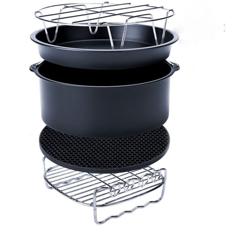 Set di accessori per friggitrice 5 in 1 Set di friggitrice ad aria multifunzionale Grill Pizza Pan, 5 in 1 Set