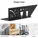 Righello angolare multifunzione in lega di alluminio per la lavorazione del legno 3D, 3D Angle Ruler