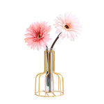 Decorazione con inserti di fiori in vetro di fiori secchi verdi idroponici in ferro battuto senza fiori finti
