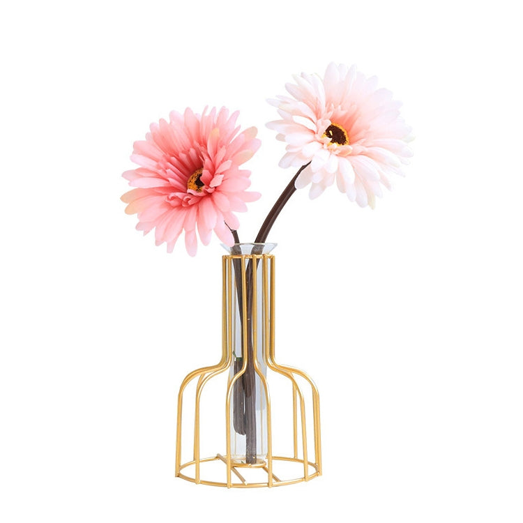 Decorazione con inserti di fiori in vetro di fiori secchi verdi idroponici in ferro battuto senza fiori finti