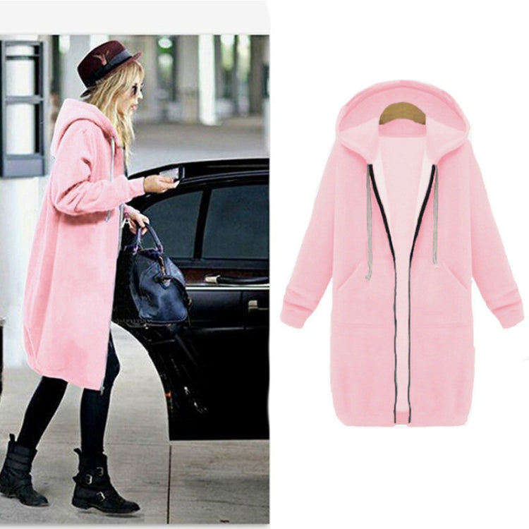 Maglione a maniche lunghe con cappuccio da donna nel cappotto lungo, S