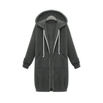 Maglione a maniche lunghe con cappuccio da donna nel cappotto lungo, S