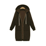 Maglione a maniche lunghe con cappuccio da donna nel cappotto lungo, S