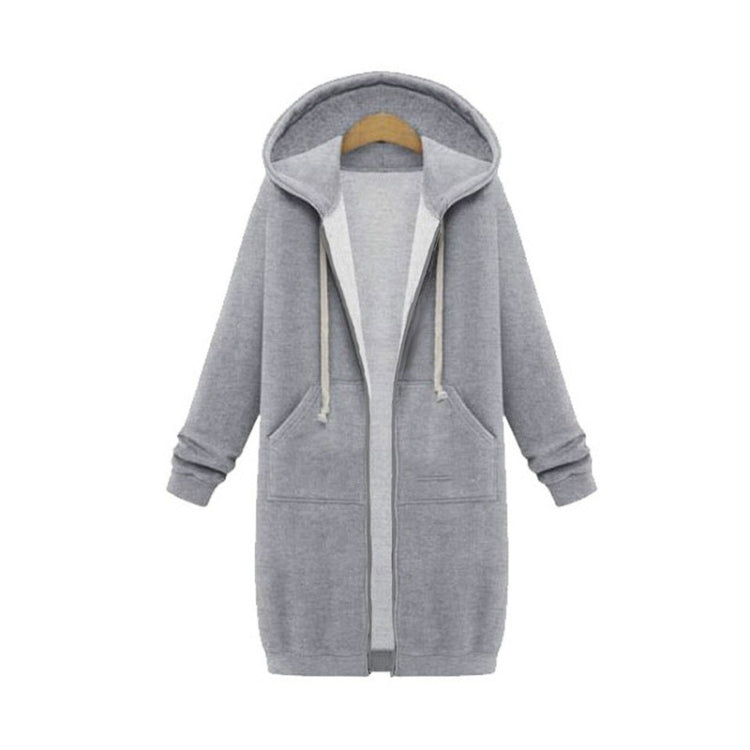 Maglione a maniche lunghe con cappuccio da donna nel cappotto lungo, S