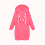 Maglione a maniche lunghe con cappuccio da donna nel cappotto lungo, S