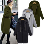 Maglione a maniche lunghe con cappuccio da donna nel cappotto lungo, M