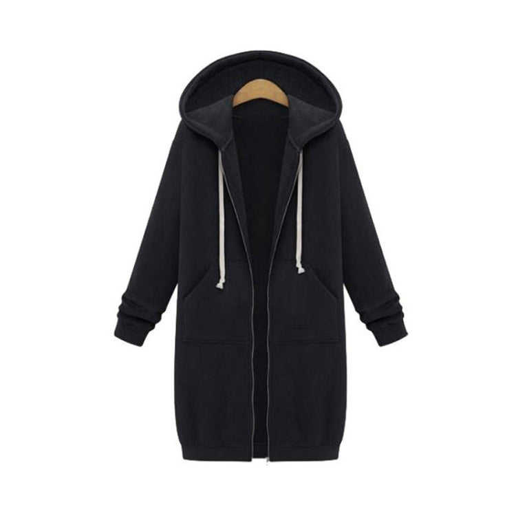 Maglione a maniche lunghe con cappuccio da donna nel cappotto lungo, M