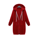 Maglione a maniche lunghe con cappuccio da donna nel cappotto lungo, M