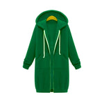 Maglione a maniche lunghe con cappuccio da donna nel cappotto lungo, M
