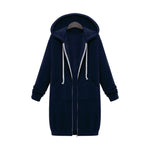 Maglione a maniche lunghe con cappuccio da donna nel cappotto lungo, M