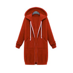Maglione a maniche lunghe con cappuccio da donna nel cappotto lungo, M