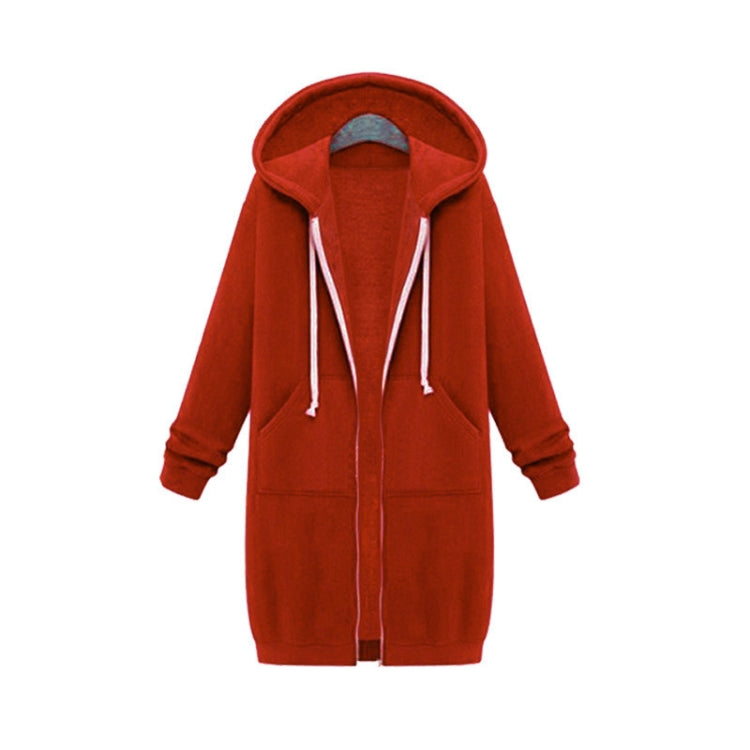 Maglione a maniche lunghe con cappuccio da donna nel cappotto lungo, M