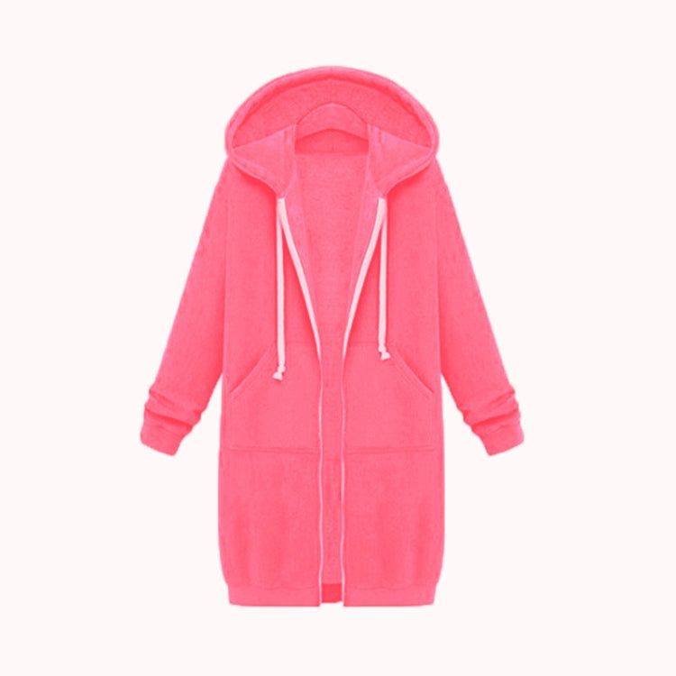 Maglione a maniche lunghe con cappuccio da donna nel cappotto lungo, XL