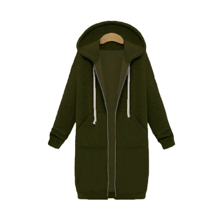 Maglione a maniche lunghe con cappuccio da donna nel cappotto lungo, XXXXXL