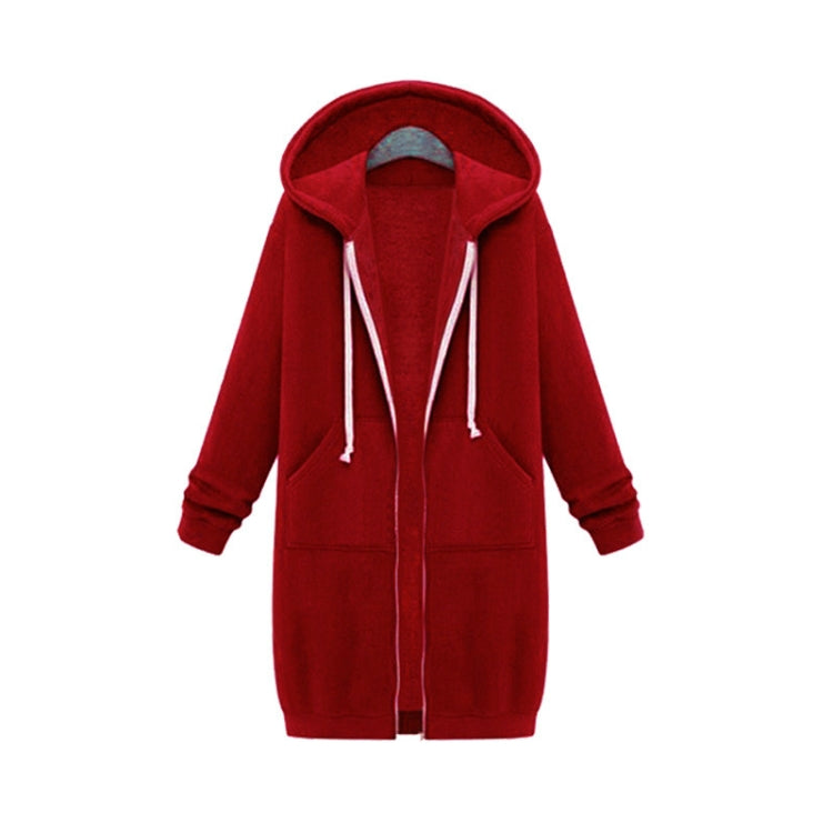 Maglione a maniche lunghe con cappuccio da donna nel cappotto lungo, XXXXXL