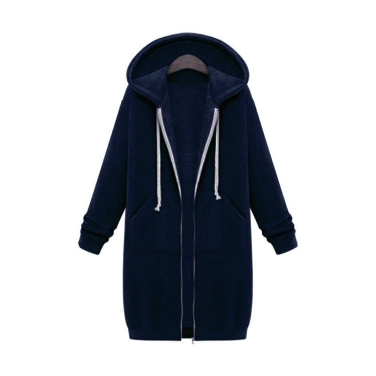 Maglione a maniche lunghe con cappuccio da donna nel cappotto lungo, XXXXXL