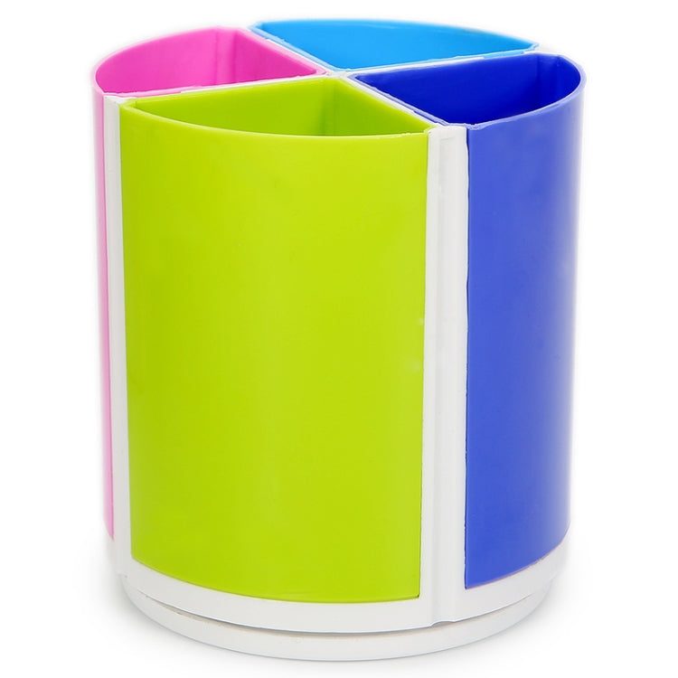Portapenne rotondo multifunzionale colorato staccabile per ufficio di cancelleria rotante, Round Pen Holder