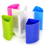 Portapenne rotondo multifunzionale colorato staccabile per ufficio di cancelleria rotante, Round Pen Holder