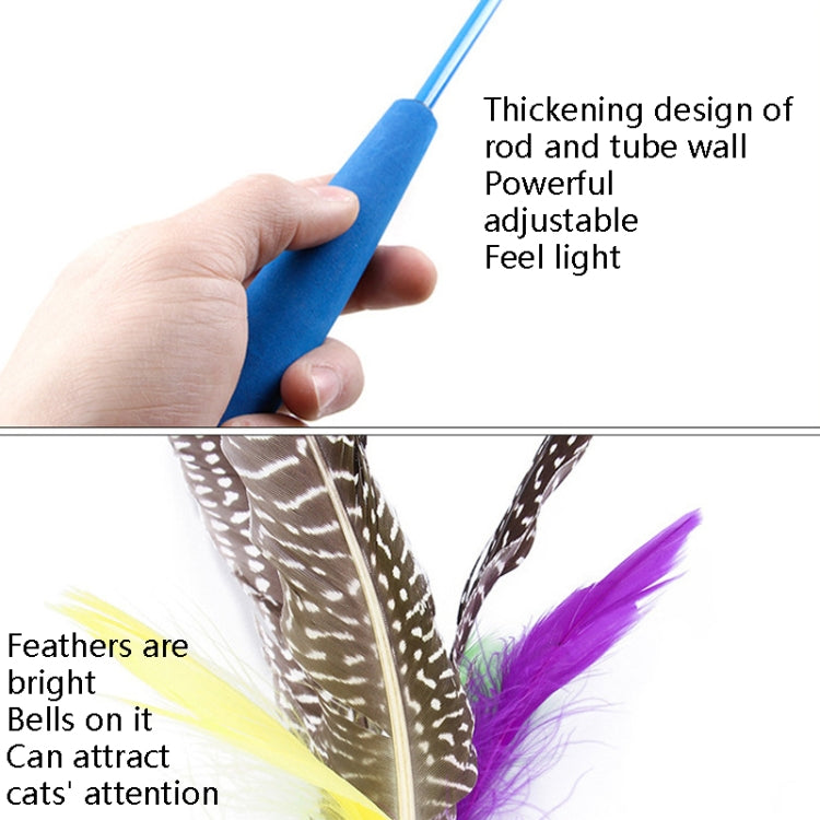 Bastoncini per gatti divertenti telescopici con piume di giocattoli per gatti, 11 In 1 Cat Toy