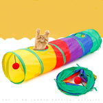 Canale per gatti pieghevole Drago rotolante Protezione ambientale Puzzle Giocattolo per animali Arcobaleno Tunnel per gatti, Cat Channel Rolling