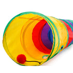 Canale per gatti pieghevole Drago rotolante Protezione ambientale Puzzle Giocattolo per animali Arcobaleno Tunnel per gatti, Cat Channel Rolling