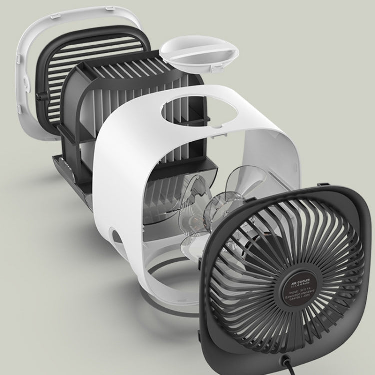 Mini ventilatore multifunzionale per aromaterapia, umidificazione, ventilatore portatile per condizionatore d'aria da ufficio, desktop per la casa, Sky White, Cherry Blossom Powder, Moran Green, Dark Blue