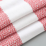 Asciugamano da bagno in cotone a righe con nappe sottile viaggio campeggio bagno sauna spiaggia palestra piscina coperta assorbente facile manutenzione