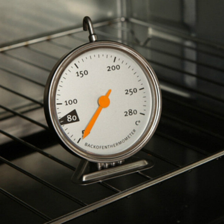 Termometro da forno in acciaio inox con gancio e base triangolare