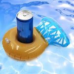 Forniture da spiaggia per portabicchieri galleggianti per bevande d'acqua galleggianti sottobicchiere gonfiabile a forma di anello di diamante, Diamond Ring