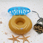 Forniture da spiaggia per portabicchieri galleggianti per bevande d'acqua galleggianti sottobicchiere gonfiabile a forma di anello di diamante, Diamond Ring