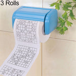 3 rotoli di carta igienica Sudoku creativa per il viso, 3 Rolls