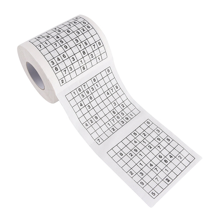 3 rotoli di carta igienica Sudoku creativa per il viso, 3 Rolls