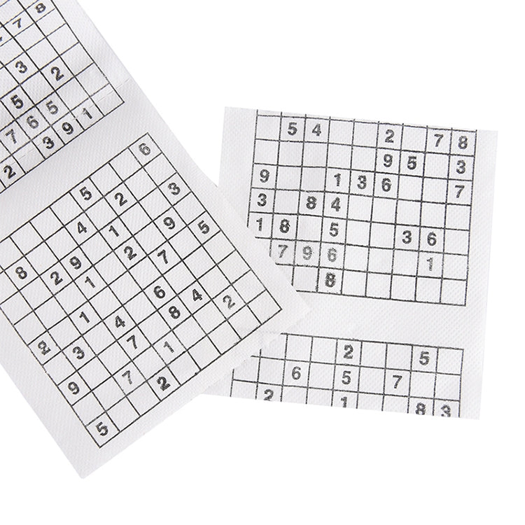 3 rotoli di carta igienica Sudoku creativa per il viso, 3 Rolls
