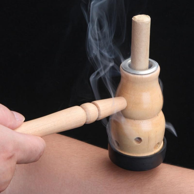 Dispositivo in legno per moxibustione e massaggio umidità