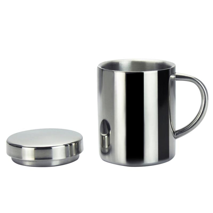 Tazze per acqua e latte per bevande al caffè in acciaio inossidabile 304 a doppio isolamento Tazza per bere durevole con coperchio, 304 Stainless Steel 200ml, 304 Stainless Steel 300ml, 304 Stainless Steel 400ml