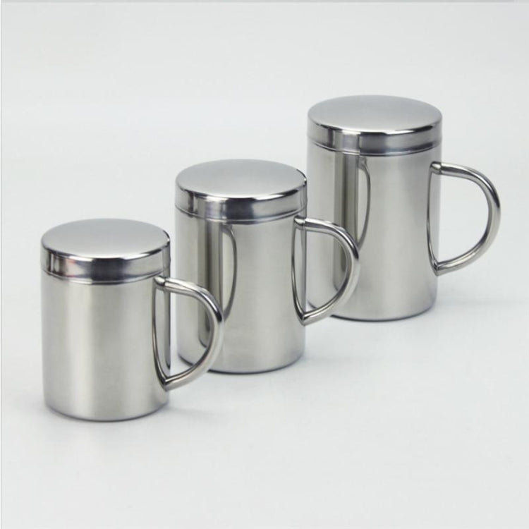 Tazze per acqua e latte per bevande al caffè in acciaio inossidabile 304 a doppio isolamento Tazza per bere durevole con coperchio, 304 Stainless Steel 200ml, 304 Stainless Steel 300ml, 304 Stainless Steel 400ml
