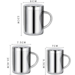 Tazze per acqua e latte per bevande al caffè in acciaio inossidabile 304 a doppio isolamento Tazza per bere durevole con coperchio, 304 Stainless Steel 200ml, 304 Stainless Steel 300ml, 304 Stainless Steel 400ml
