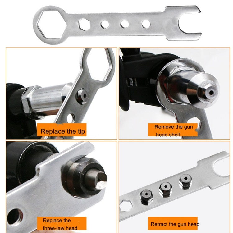 Adattatore per macchina rivettatrice con teste 2,4-4,8 mm