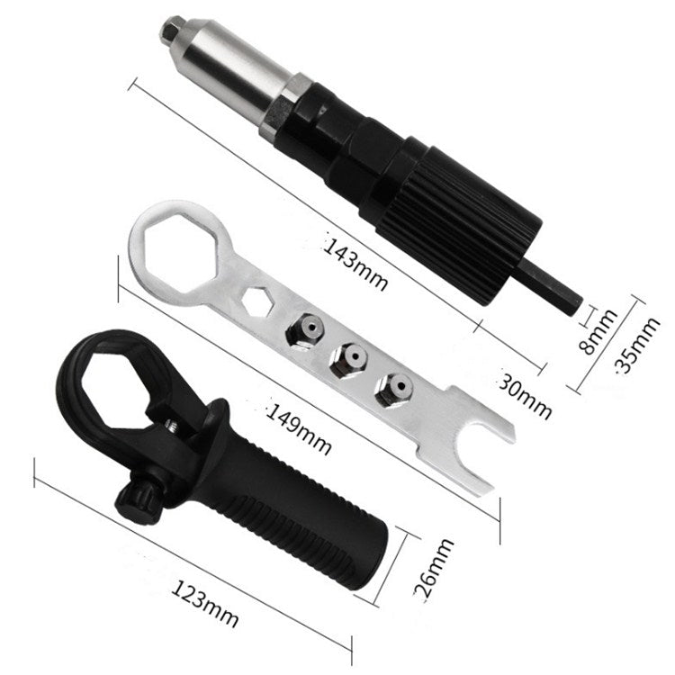 Adattatore per macchina rivettatrice con teste 2,4-4,8 mm