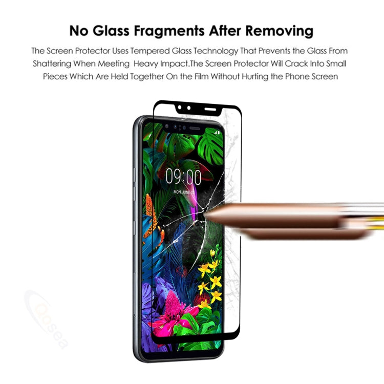 Pellicola in vetro temperato a schermo intero antideflagrante trasparente 9H 2.5D ultrasottile per LG G8S ThinQ, For LG G8S ThinQ