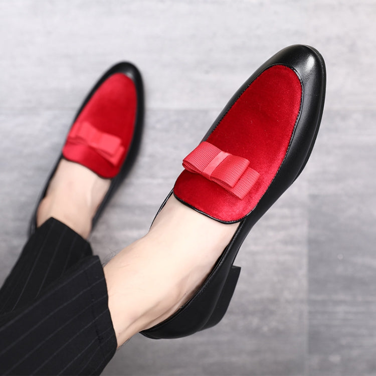 Abito da sposa Bowknot Appartamenti maschili Scarpe casual da uomo, 37, 38, 39, 40, 41, 42, 43, 44, 45, 46, 47, 48