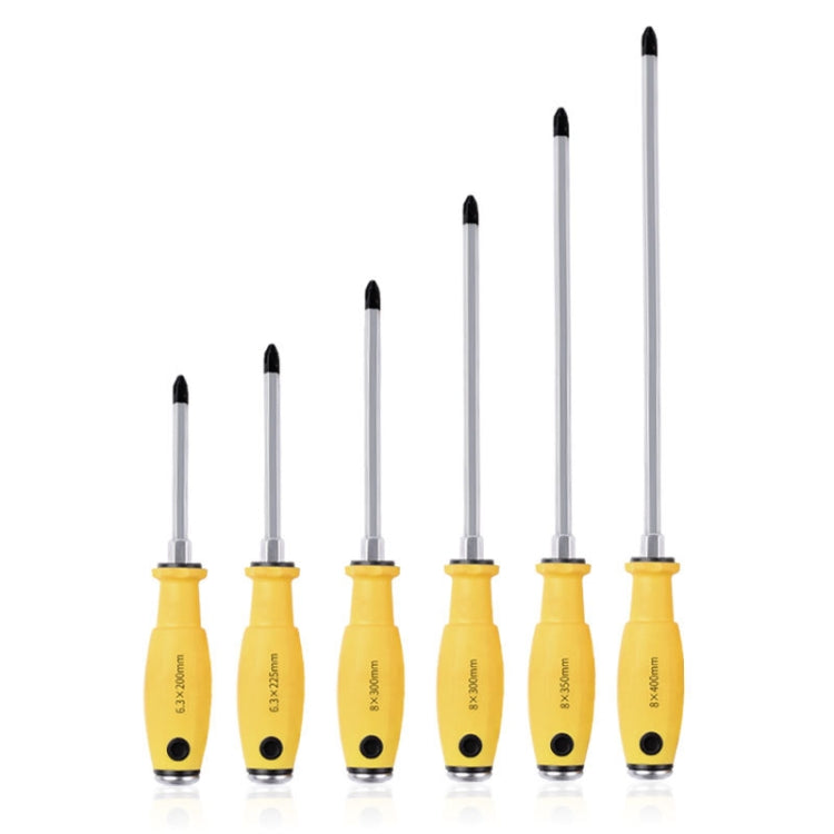 Cacciavite a percussione in acciaio al cromo vanadio da 3 pezzi, specifica:, 6.3x200mm 4inch Phillips, 6.3x225mm 5inch Phillips, 6.3x250mm 6inch Phillips, 8x300mm 8inch Phillips, 8x350mm 10inch Phillips, 8x400mm 12inch Phillips