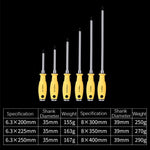 Cacciavite a percussione in acciaio al cromo vanadio da 3 pezzi, specifica:, 6.3x200mm 4inch Phillips, 6.3x225mm 5inch Phillips, 6.3x250mm 6inch Phillips, 8x300mm 8inch Phillips, 8x350mm 10inch Phillips, 8x400mm 12inch Phillips