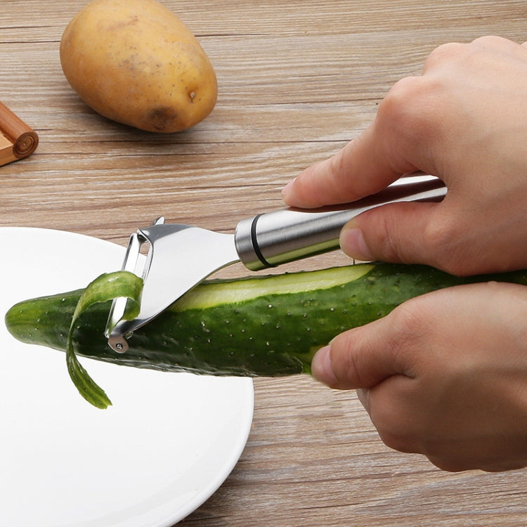 2 pezzi in acciaio inox pelapatate coltello da frutta pialla multifunzione raschietto da cucina coltello per sbucciare patate, Triangular Planer, Bow Planer