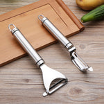 2 pezzi in acciaio inox pelapatate coltello da frutta pialla multifunzione raschietto da cucina coltello per sbucciare patate, Triangular Planer, Bow Planer