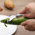 2 pezzi in acciaio inox pelapatate coltello da frutta pialla multifunzione raschietto da cucina coltello per sbucciare patate, Triangular Planer, Bow Planer