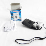 Lente d'ingrandimento 60x con luce LED e UV